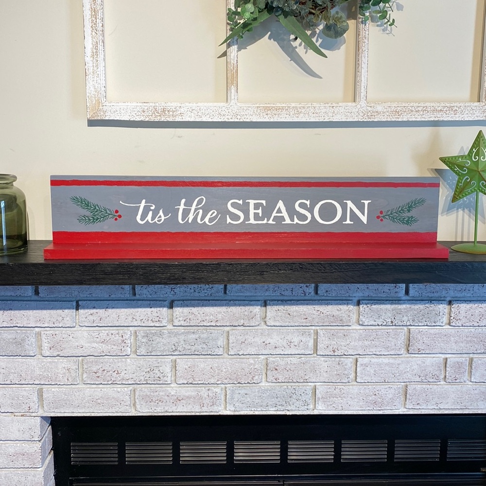 Hand crafted wooden Christmas sign